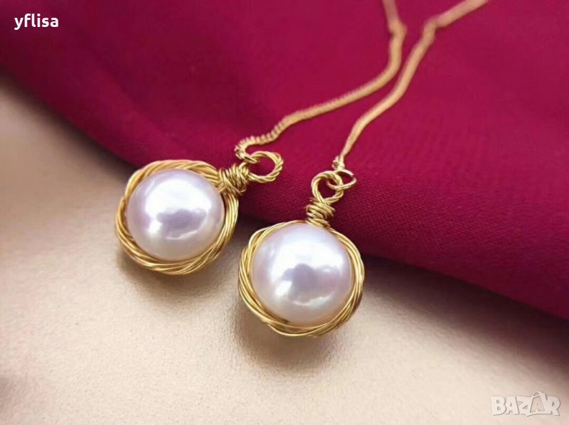 Обици с естествени перли, снимка 1