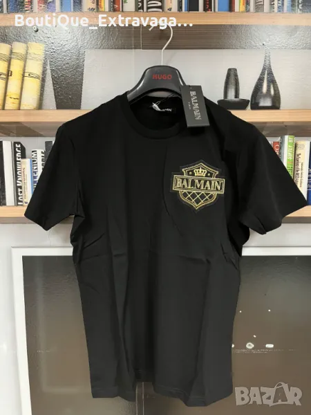 Мъжка тениска Balmain Black/Gold !!!, снимка 1