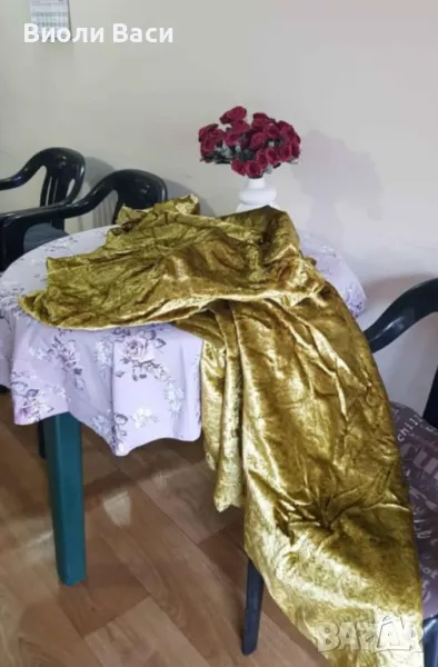 Пердета от плюш затъмняващи 2 броя, снимка 1