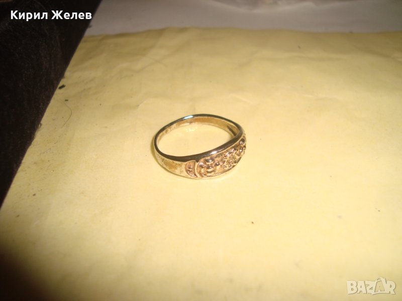 ЗЛАТИСТО КРАСИВО НЕЖНО ФЛОРАЛНО ПРЪСТЕНЧЕ 21096, снимка 1