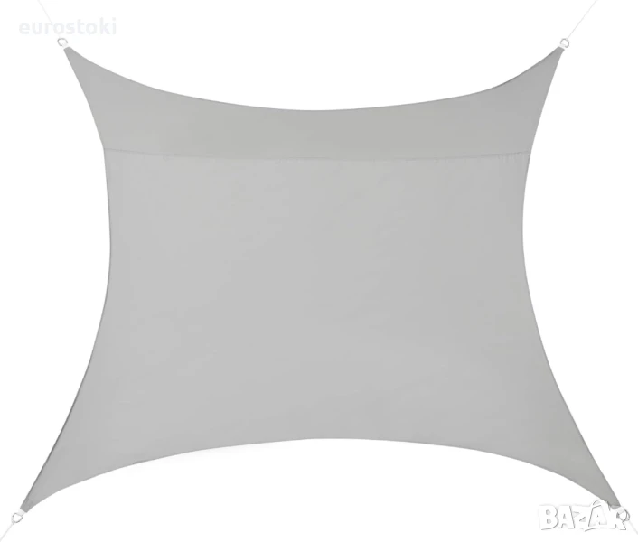 Сенник с правоъгълно платно, UV защита, светло сиво, 400 x 600 см, полиестер , снимка 1