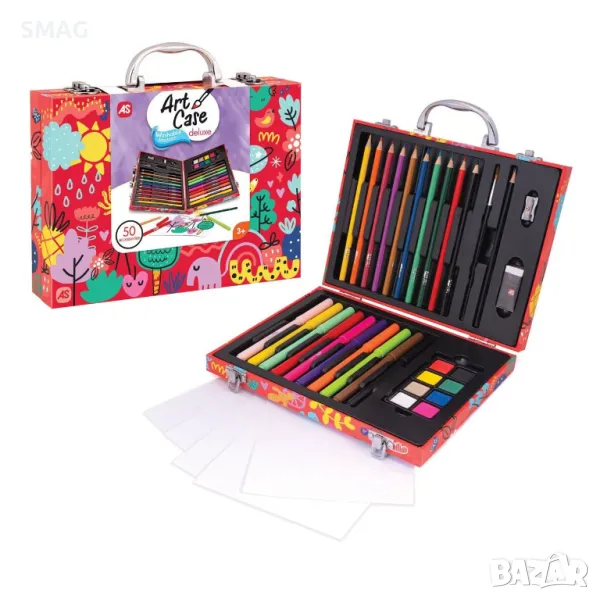 Дървена кутия за рисуване 50 бр. S_1239460, снимка 1