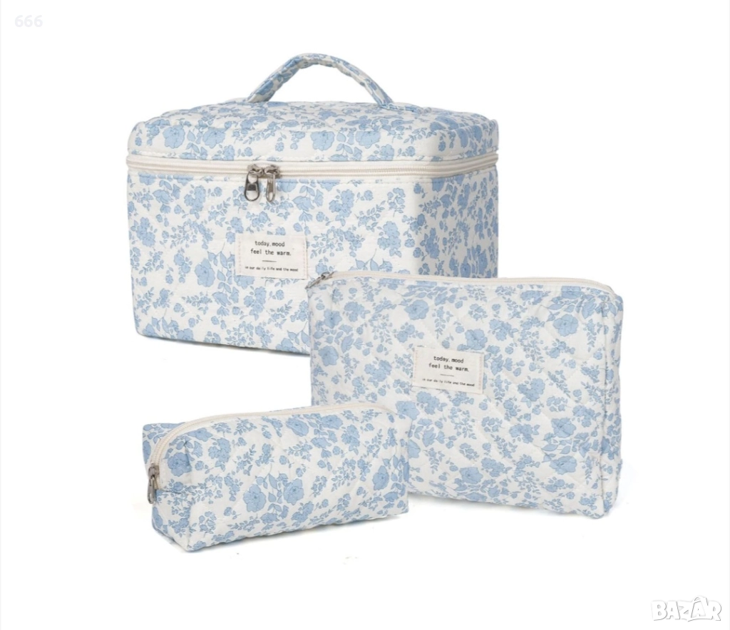 Комплект от 3 пътни козметични чанти, снимка 1