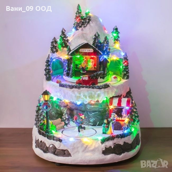 Музикална коледна сцена със светлина и движение, снимка 1
