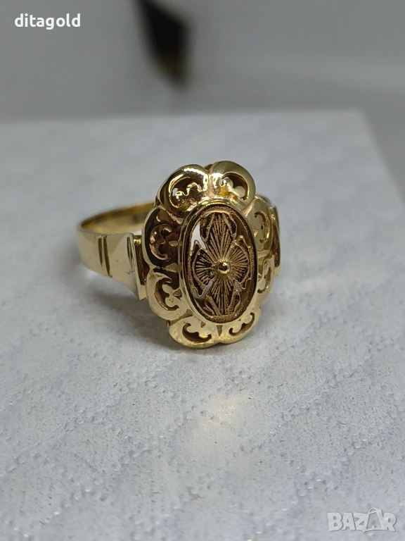 Нов 14К златен пръстен, български модел, 4.95 гр цена 860 лв, снимка 1