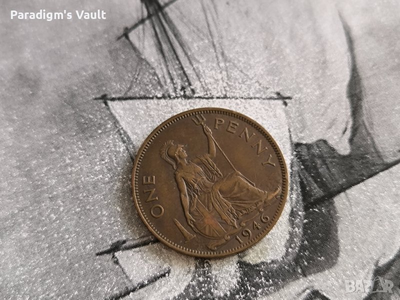 Монета - Великобритания - 1 пени | 1946г., снимка 1