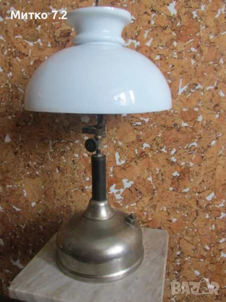 Старинна газена лампа , снимка 1