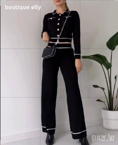 дамски комплект в черно и бяло, снимка 1