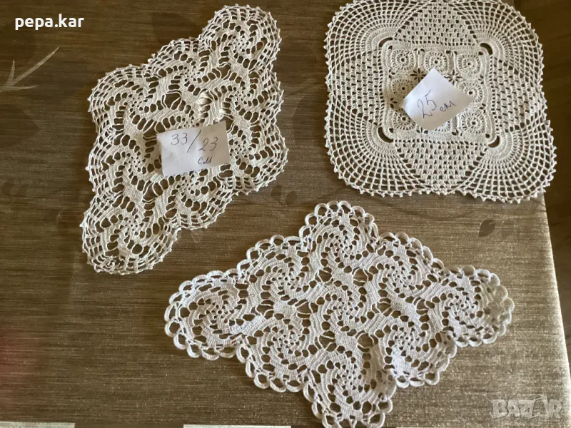 Ръчно плетиво дантела салфетки и покривки , снимка 1