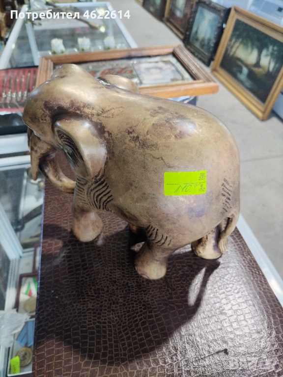 БРОНЗОВА ФИГУРА НА СЛОН , снимка 1