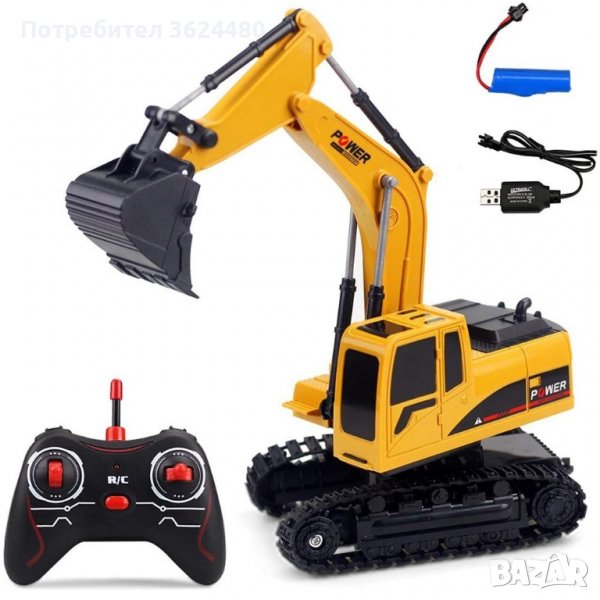 БАГЕР С ДИСТАНЦИОННО УПРАВЛЕНИЕ, ЗВУК И СВЕТЛИНИ, снимка 1