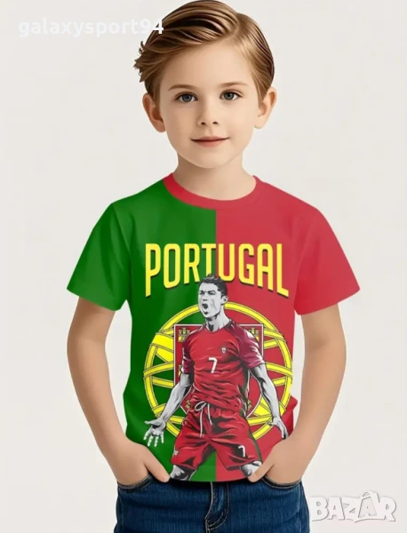 Детска Тениска Роналдо Португалия от 4 до 14, снимка 1