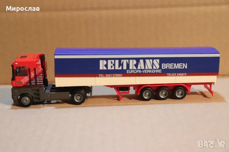 AMW 1:87 H0 RENAULT MAGNUM КАМИОН TIR МОДЕЛ ВЛЕКАЧ, снимка 1