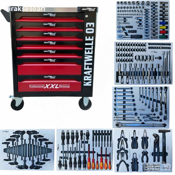 Професионален шкаф с инструменти  KRAFTWELLE , XXL-03, снимка 1