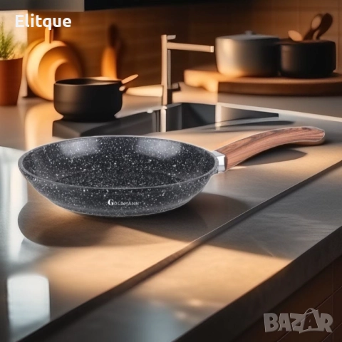 Тиган Goldmann GM-0420, 20/24/28см., Лят алуминий, Керам. покр., Индукция, снимка 2 - Съдове за готвене - 52888839