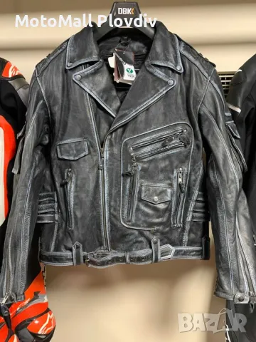 Кожено чопърско яке Motomall мото чопър естествена кожа яке мотор, снимка 3 - Аксесоари и консумативи - 49194815