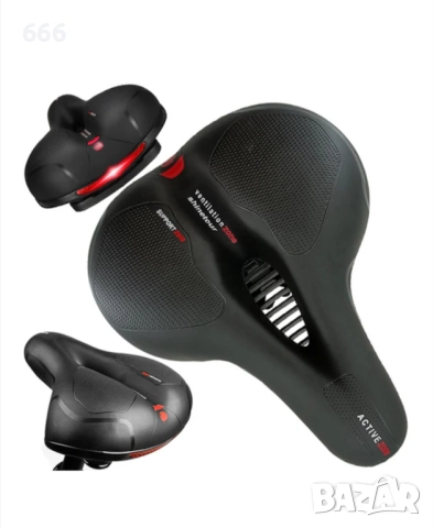 Мека, удобна спортна седалка за велосипед, с вентилация и вградена призма