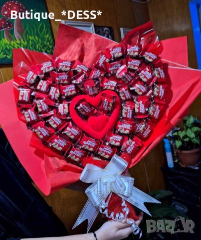 ЗАПОВЯДАЙТЕ!! 50лв.❣️НОВО!!❣️Луксозен,шоколадов букет "MY LOVE" 💝 🍫, снимка 1 - Романтични подаръци - 44132517