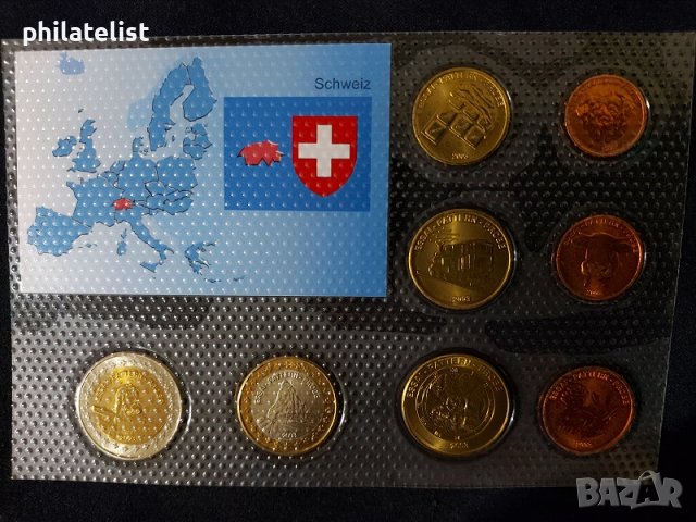 Пробен Евро сет - Швейцария 2003, снимка 2 - Нумизматика и бонистика - 38032463