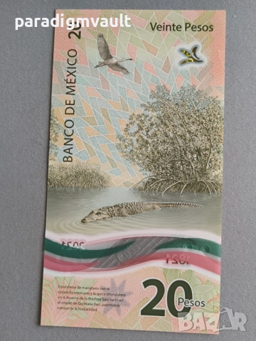 Банкнота - Мексико - 20 песо UNC | 2021г., снимка 4 - Нумизматика и бонистика - 52656990