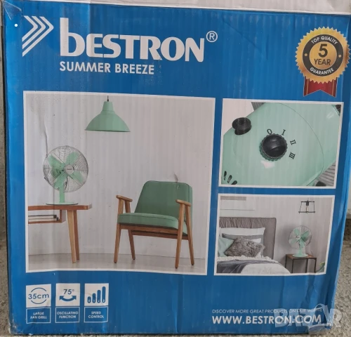 Настолен вентилатор BESTRON, снимка 2 - Вентилатори - 50807248