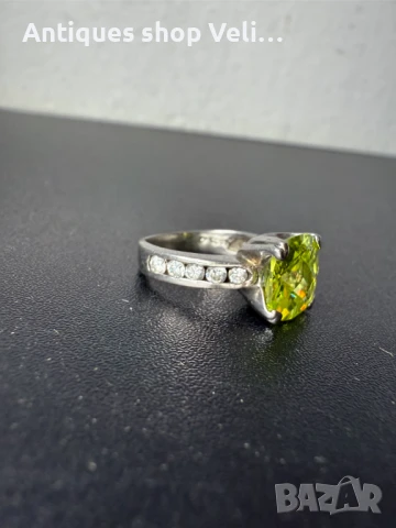 Сребърен пръстен с циркони №7351 , снимка 4 - Пръстени - 51427620