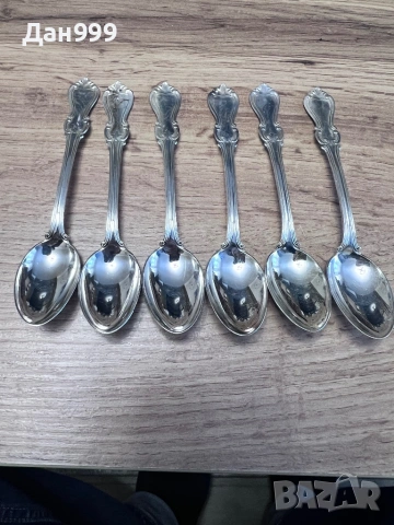 Шест винтидж уникални сребърни лъжички