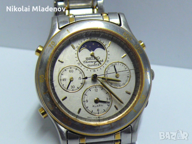 SEIKO СЕЙКО ХРОНОГРАФ КВАРЦ Мъжки ръчен часовник, работещ, снимка 11 - Мъжки - 53263725
