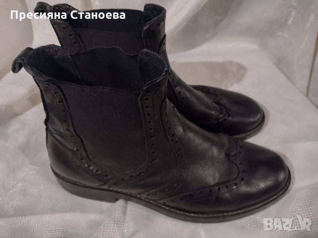 Мъжки кожени боти  Lavorazione Artigiana  Made In Italy , снимка 1 - Мъжки боти - 35449799