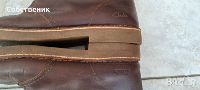clarks мъжки боти номер 45 обувки ботуши естествена кожа зимни обувки, снимка 2 - Мъжки боти - 52843846