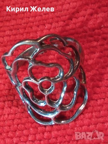 ЧУДЕСЕН ФЛОРАЛЕН АЖУРЕН СРЕБЪРЕН АРТ ДЕКО ПРЪСТЕН СРЕБРО 925 РЕГУЛИРУЕМ РЪЧНА ИЗРАБОТКА 40539