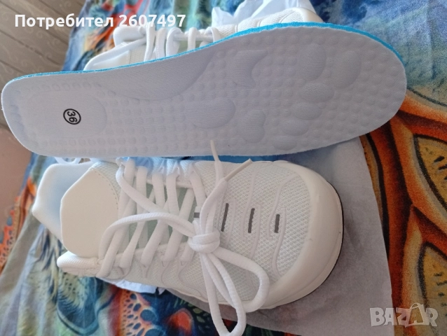 много удобни маратонки N36 бял с въздушни възглавници , снимка 3 - Детски маратонки - 51655982