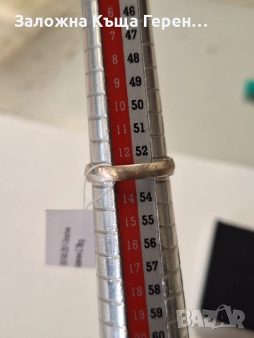 Златен пръстен 2,78гр Бяло злато, снимка 3 - Пръстени - 51717458