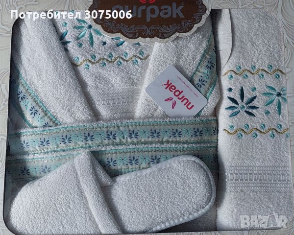 Комплект халат и кърпи 7 части , снимка 2 - Хавлиени кърпи - 33497881