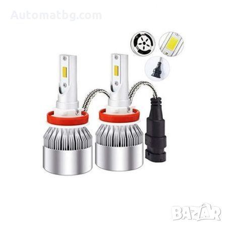 Комплект LED Лед Диодни Крушки Automat за фар C6 Н8 Н9 H11 - 36W. Над 150% по-ярка светлина, снимка 2 - Аксесоари и консумативи - 26287310