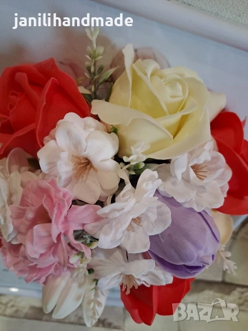 3Д рамки с цветя от пластичен сапун, снимка 10 - Подаръци за жени - 52925193