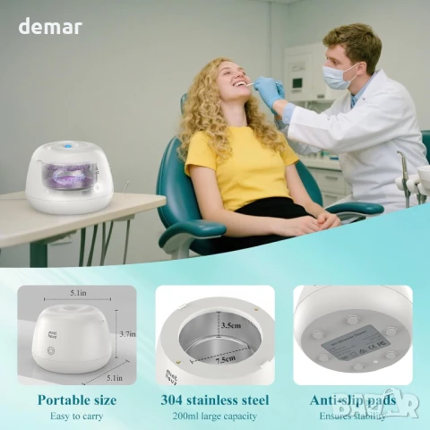 Minthouz Професионален ултразвуков почистващ апарат, 48kHz UV лъчи, 200 мл, снимка 8 - Други - 51104621