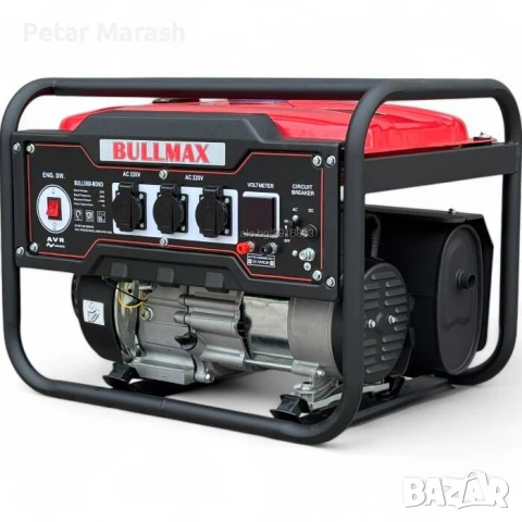 Генератор за ток Bullmax 3.5KW, 40кг, GXI 360 Двигател,AVR, Меден Ротор и Статор, Ръчен Старт, снимка 1