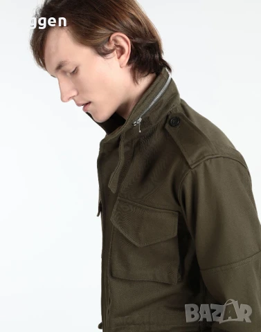 Италианско мъжко яке на 8 by Yoox. Размер М. Цвят зелен (хаки) Само 40 лв., снимка 2 - Якета - 51175538