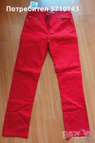 Червен панталон- нов, снимка 1 - Панталони - 43757273