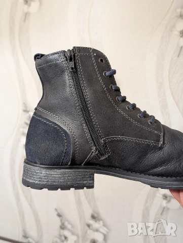 боти от естествена кожа с вълнен хастар S.Oliver номер 45 , снимка 12 - Мъжки боти - 53359791