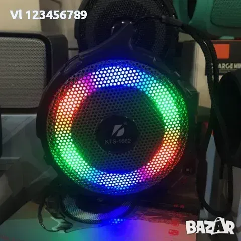 Колонка KTS-1662 BT/ FM / МП3 със светомузика, снимка 3 - Радиокасетофони, транзистори - 49747348