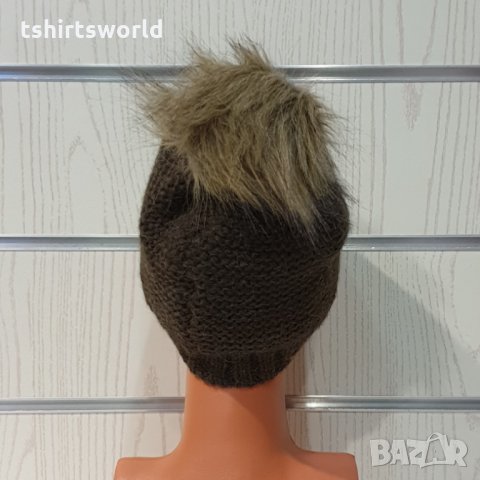 Нова зимна дамска шапка СилвърСтар с подплата плюш в кафяв цвят, снимка 4 - Шапки - 35510329