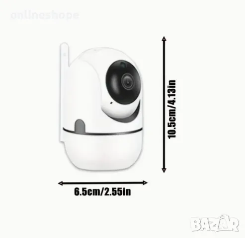 Охранителна Камера - 360° Панорамен Изглед Сигнали за Движение, , снимка 2 - Комплекти за видеонаблюдение - 48620441