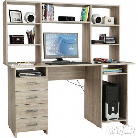 Бюро 143см. с надстройка,4 чекмеджета,модул и клавиатура(код-1083), снимка 7 - Бюра - 28545247