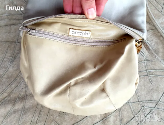 Braccialini винтидж чанта от естествена кожа налична, снимка 7 - Чанти - 50159341