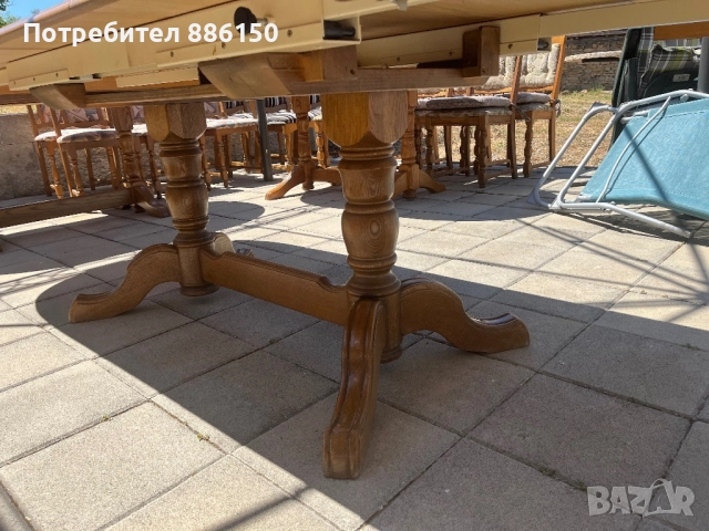 Трапезна маса със шест стола, снимка 7 - Маси - 52018076