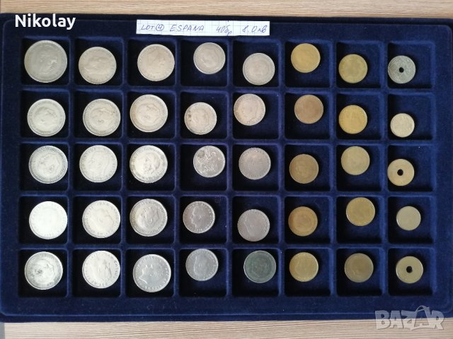 МОНЕТИ, LOT по 40 бр, ИСПАНИЯ, ПОЛША, БЕЛГИЯ, снимка 5 - Нумизматика и бонистика - 28553713