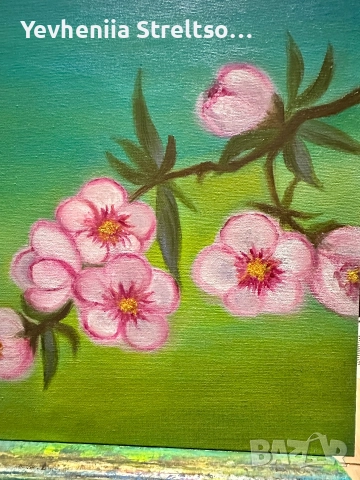 Картина маслом ЦВЕТУЩАЯ ВЕТКА