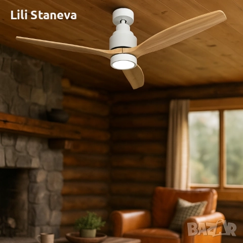 Таванен вентилатор с LED светлина -50% отстъпка -  Brizy Bright Ceiling Fan. , снимка 11 - Вентилатори - 51467184